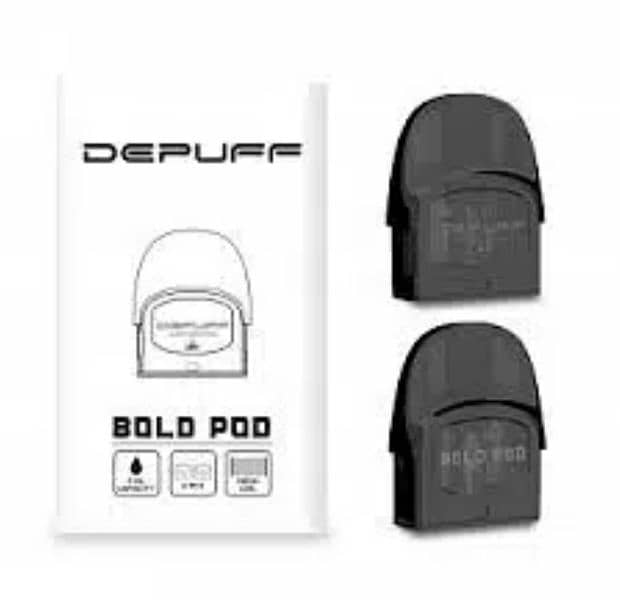 Depuff Bold Vape with 1 coil free| Pod | Air flow Control Button |Vape 3