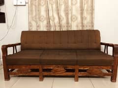 5 seater wooden sofa set 0