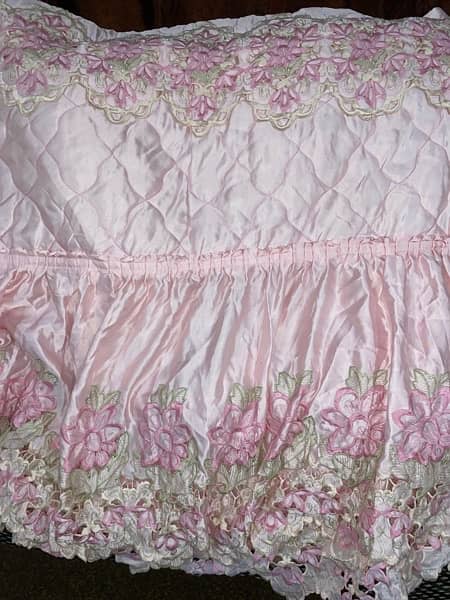 New Pink Silk Bed Sheet 0