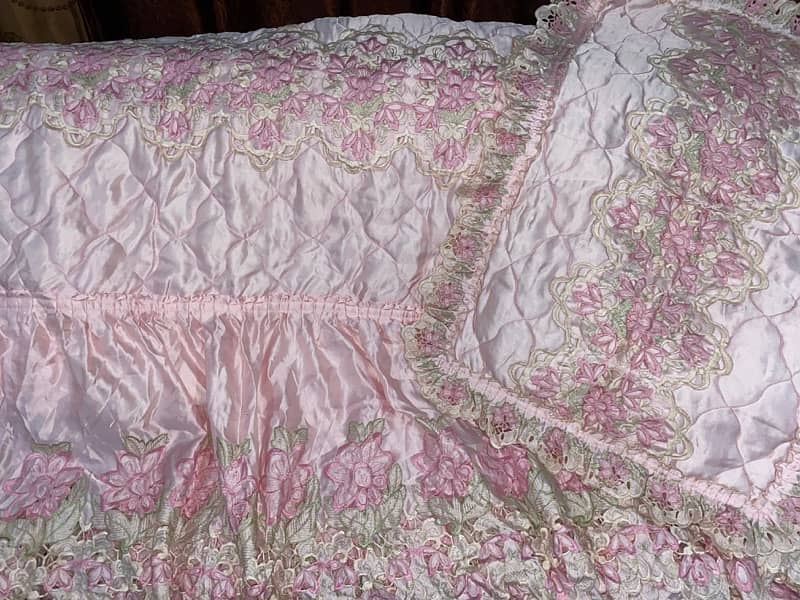 New Pink Silk Bed Sheet 1