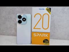 tacno spark 20 16.256 gb ha with all accesries type c fast charger 18w