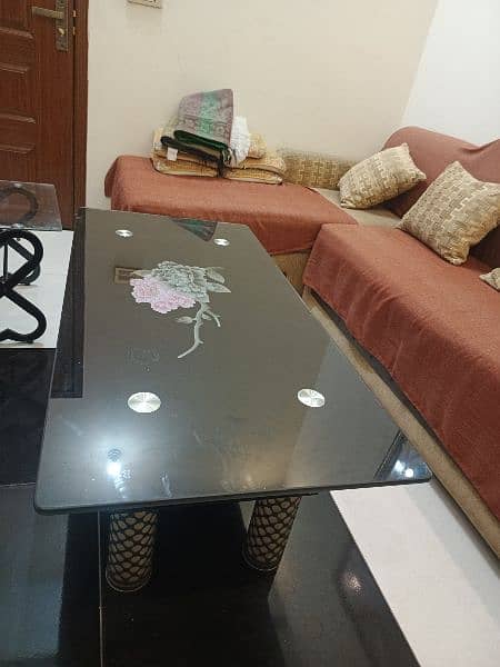mirror center table and small 3 tables 1
