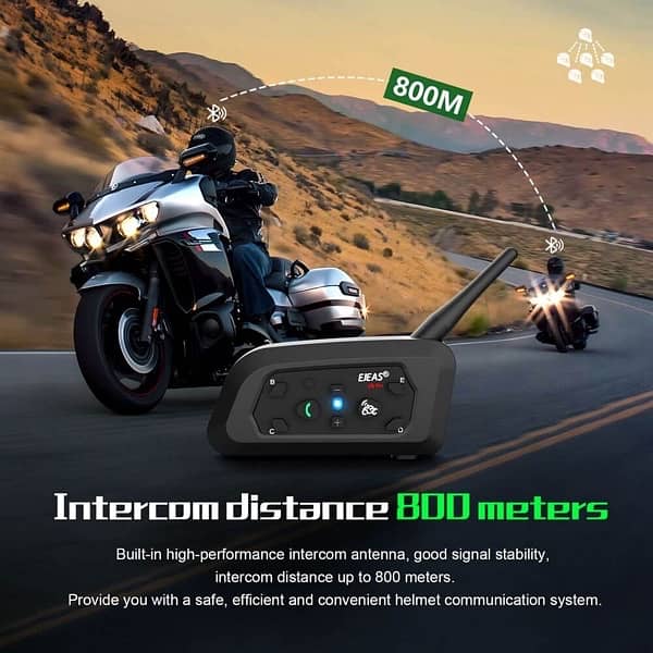 EJEAS v6 pro+ type C helmet intercom | helmet bluetooth device 7