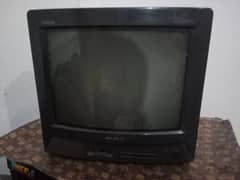 Original Sony 14 inches Television for Sale with Two decker TV Trolley