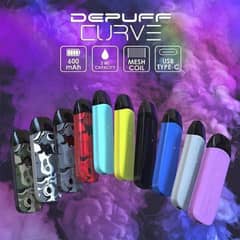 depuff curve refillable pod device with one extra coil