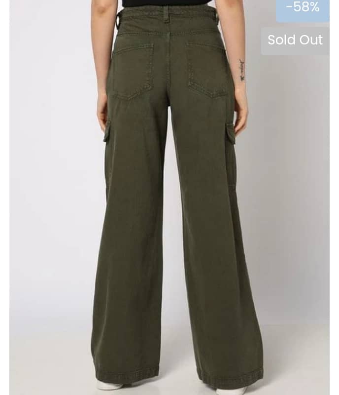 5-pocket pant in twill cotton with a high waist, zip fly and button an 1