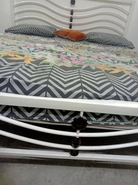 King side bed available with mattress. 2