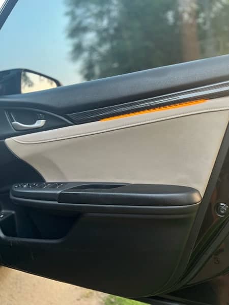 honda civic carbon fiber door trims with led 0