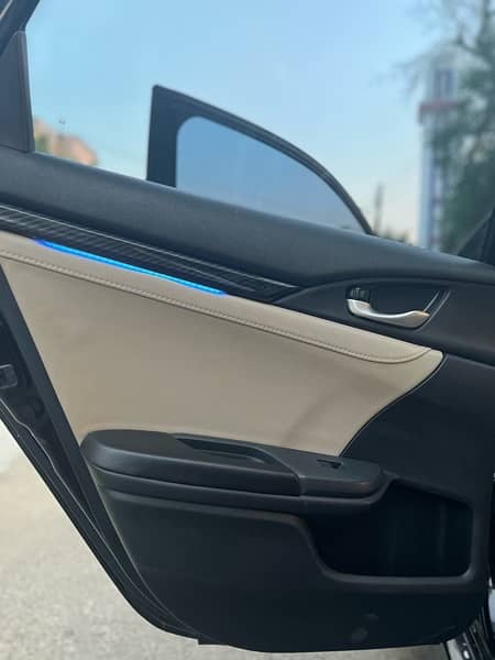 honda civic carbon fiber door trims with led 3