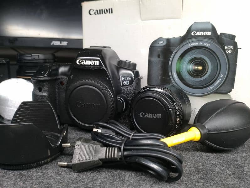 canon 6d camera with box, 50mm, 28/80 lenses & all accessories 2