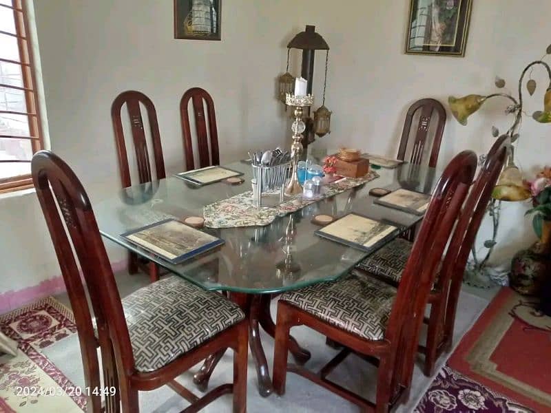 dining table for sale/6 seater dining/glass on top/wooden dining table 2