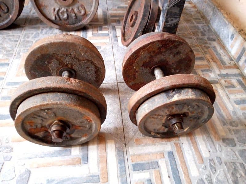 Bench press, Dumbbells, Weight Plates, Weight Rods 8