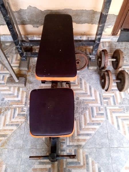 Bench press, Dumbbells, Weight Plates, Weight Rods 16