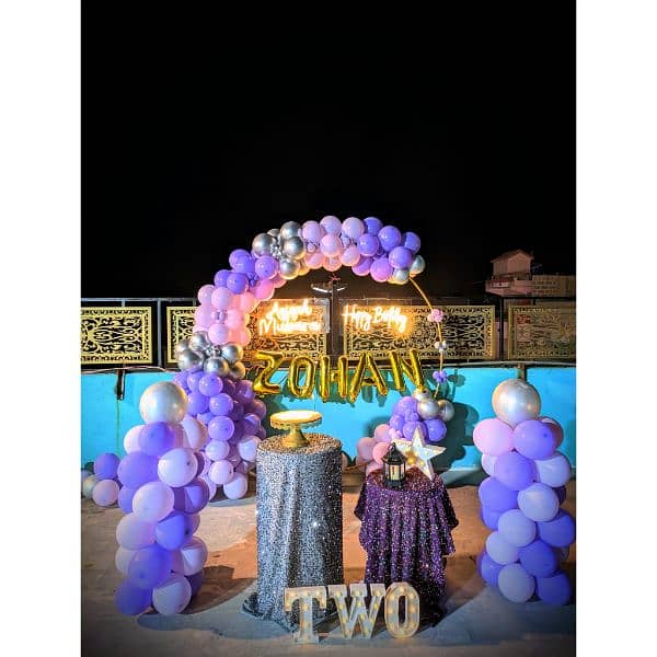 birthday Decoration | balloon garland | Event Decor | Panaflex print 0