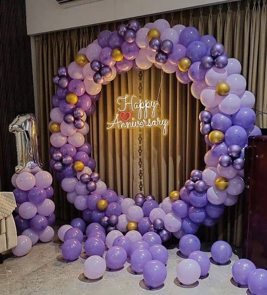 birthday Decoration | balloon garland | Event Decor | Panaflex print 2