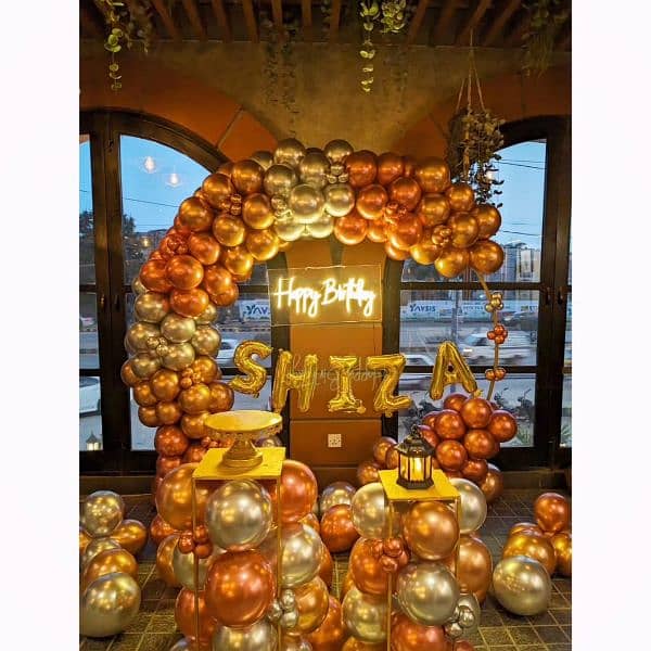 birthday Decoration | balloon garland | Event Decor | Panaflex print 9