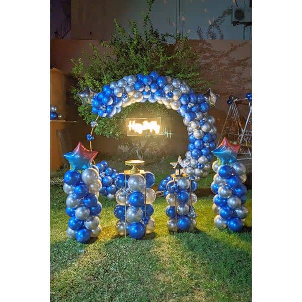 birthday Decoration | balloon garland | Event Decor | Panaflex print 12