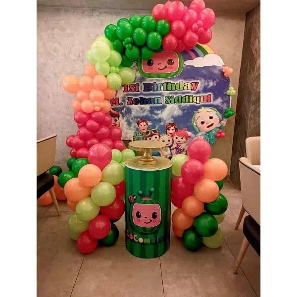 birthday Decoration | balloon garland | Event Decor | Panaflex print 13