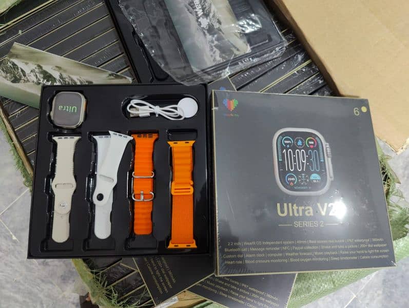New Fashion (Ultra V2) 4 Straps 2.1'' Large Screen Smart Watch, pleas 3