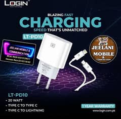 LTPD10 login charger fast charging type C to type c