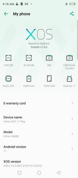 INFINIX HOT 11 Play PTA APPROVED 2