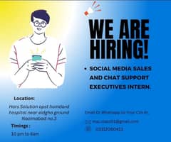 Social Media Sales & Chat Support Executive Intern 0