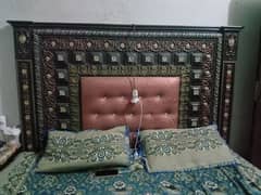 wooden king size Bed and Dressing