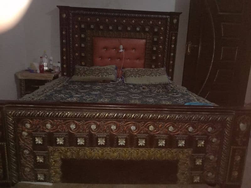 wooden king size Bed and Dressing 3