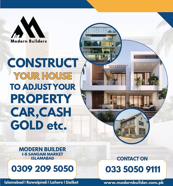 Modern Builder best construction service rates in Rawalpindi Islamabad 2