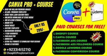 Canva Pro & FREE Paid Course Bundle graphic design tool logo web shopi 0