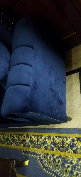 7 seater velvet sofa set with table 5