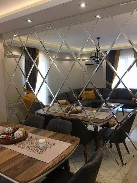 wall mirror decorated mirror glass wall 0