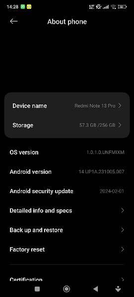 redmi not 13pro 8+8/ 256 only 15 day use urgent sell 1