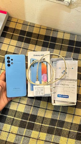 Samsung A32 4g Dual sim PTA approved with original box and charger 7