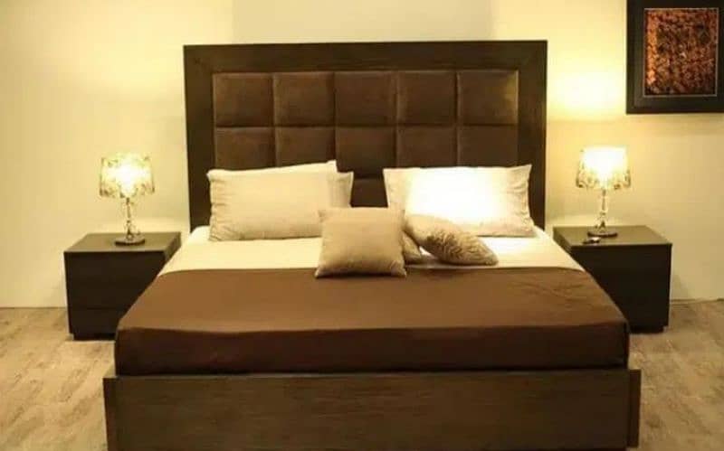 double bed set, tufted bed set, king size bed set, complete bedroom, 1