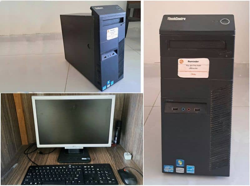 i7 ThinkCentre Tower + 21" Monitor Bundle - Computer For Sale 0