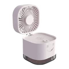 Rechargeable Spray Humidifer Mini Fan Table Water Mist Fan 0