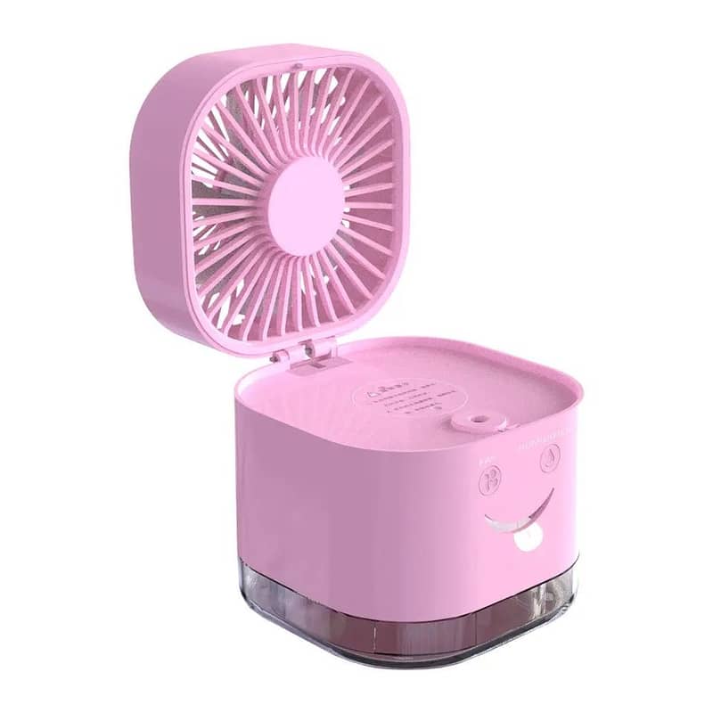 Rechargeable Spray Humidifer Mini Fan Table Water Mist Fan 1