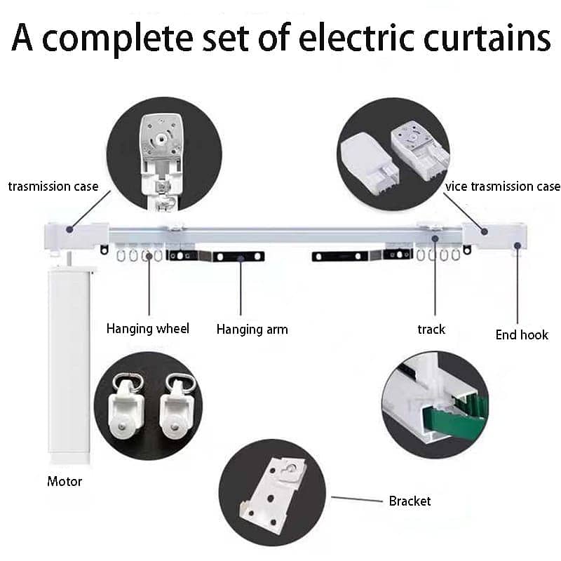 Smart Eectric curtain Blinds motor compatible with alexa n google 1