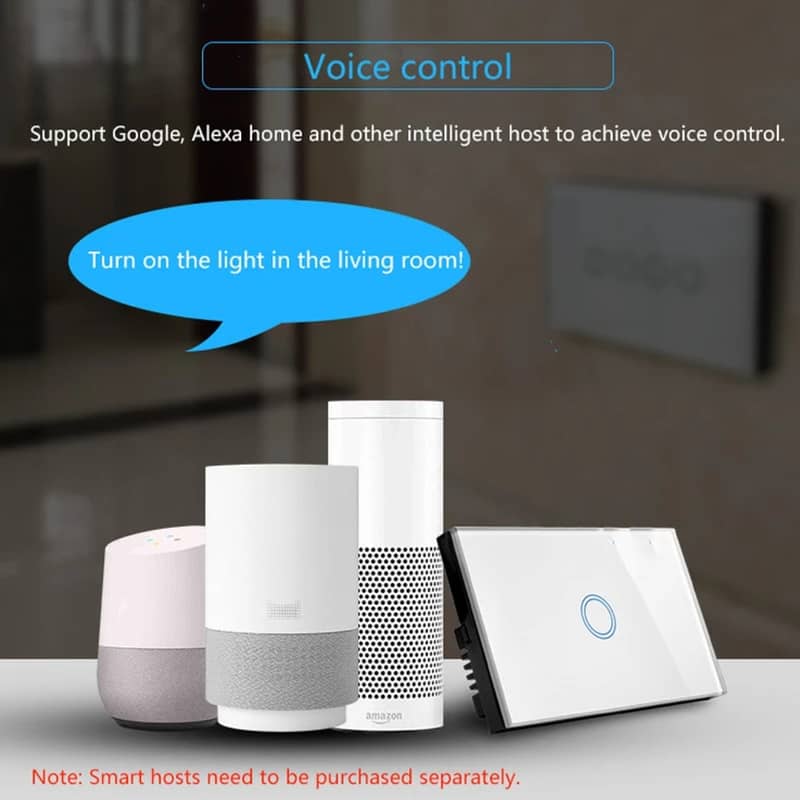 Smart Wifi Touch Gang Switchboards Compatible with alexa and google ho 2