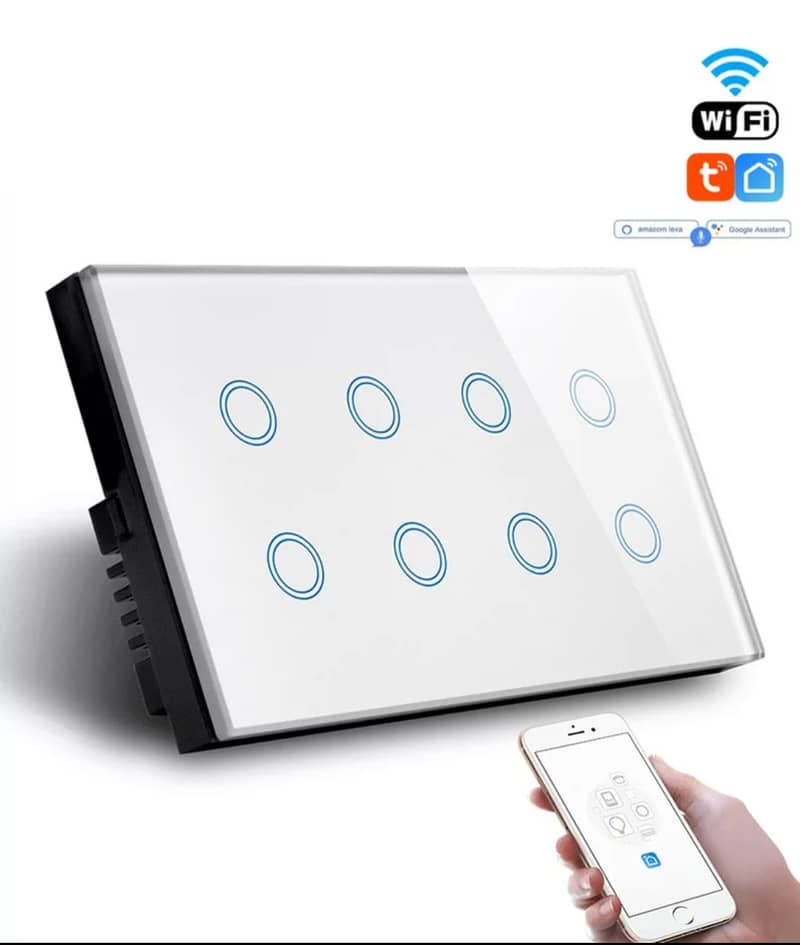 Smart Wifi Touch Gang Switchboards Compatible with alexa and google ho 3
