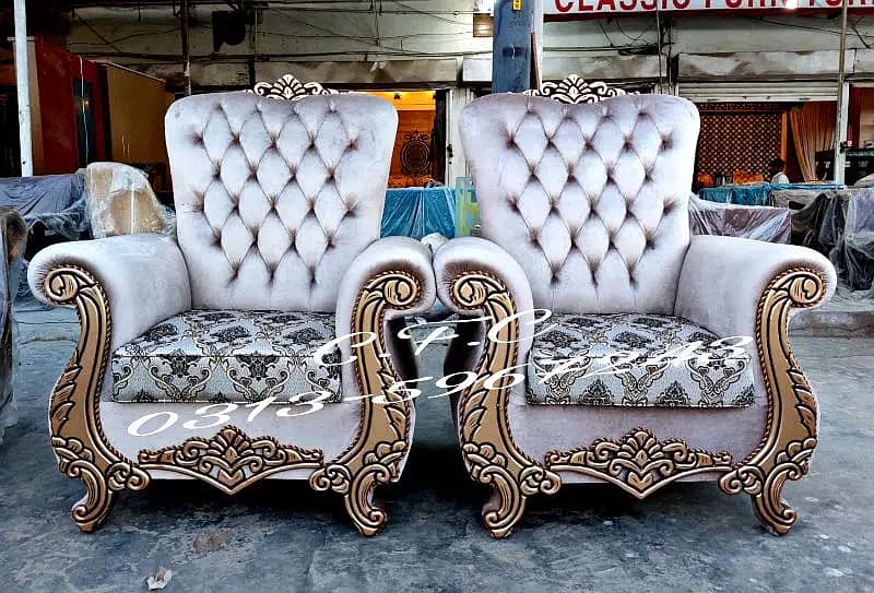 Royal King size sofa set Five seater and seven seater sofa in Karachi 8