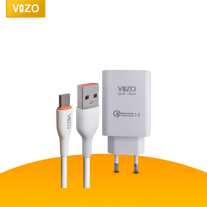 VIZO V007 Type C 18W Fast Charger With Free 1 Meter Charging Cable 1