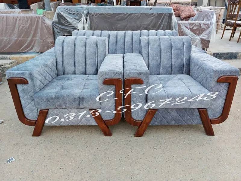 sofa set - Wooden sofa set - velvet sofa - Eight seater sofa 2