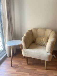 Sofa Chair and Marble Table urgent sale