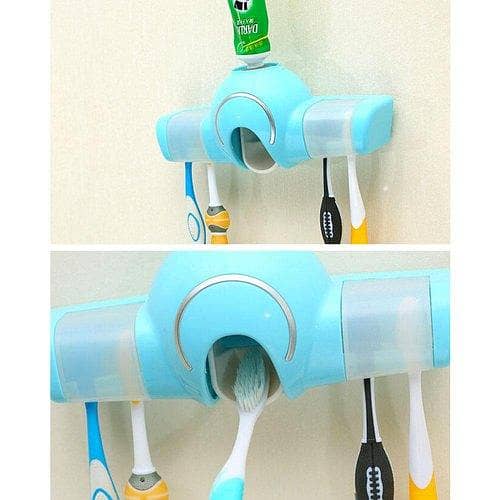 360 Degree Rotating Shelf Multifunction Toothpaste Dispenser Toothbrus 3