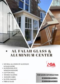 UPVC Door&windows/Double glazed/Aluminium windows/Glass works/Railing 0