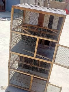Double Storey Wooden Cage for Hens and Chicks .
