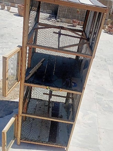 Double Storey Wooden Cage for Hens and Chicks . 1