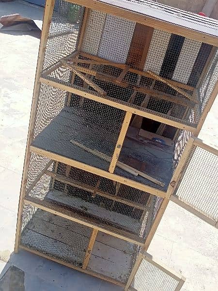 Double Storey Wooden Cage for Hens and Chicks . 3